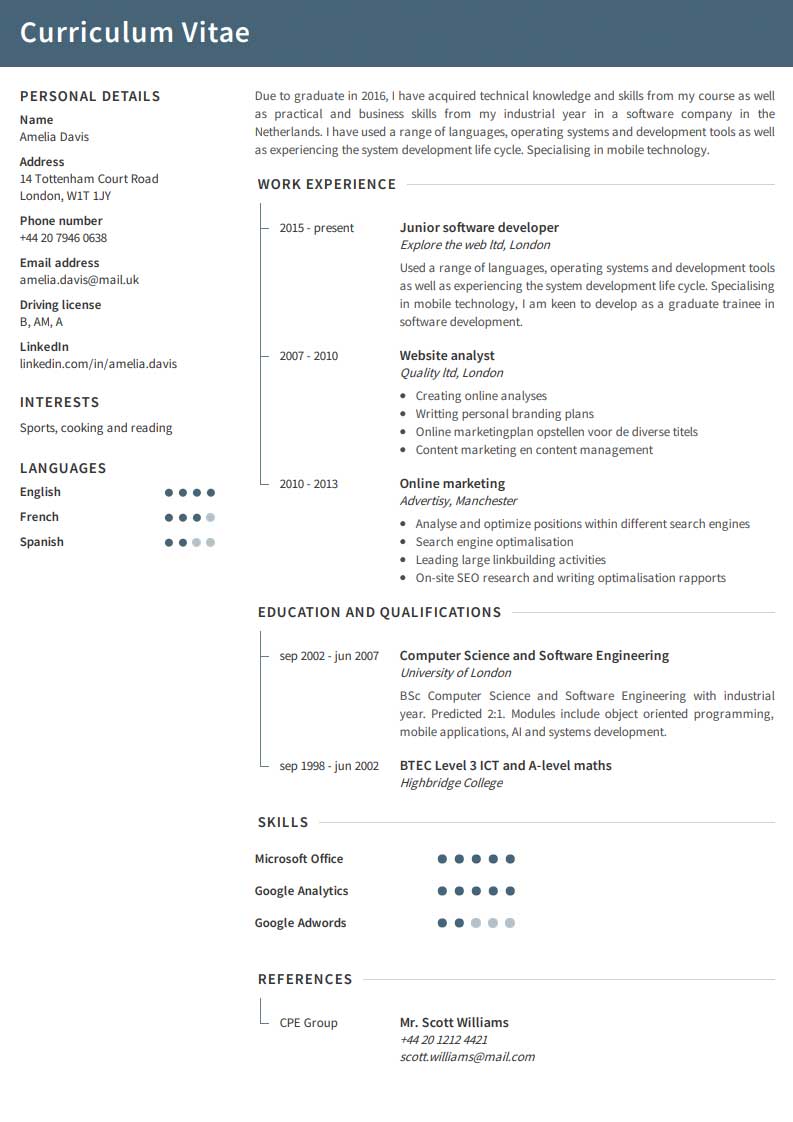 Cv Example Cornell 이력서 예시 – 당사의 템플릿을 사용하여 전문적인 양식의 이력서를 작성해 보십시오.