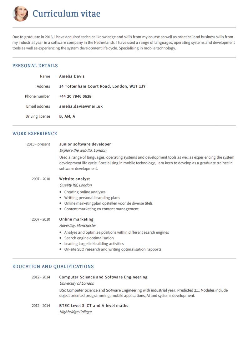 Cv Example Cornell 이력서 예시 – 당사의 템플릿을 사용하여 전문적인 양식의 이력서를 작성해 보십시오.
